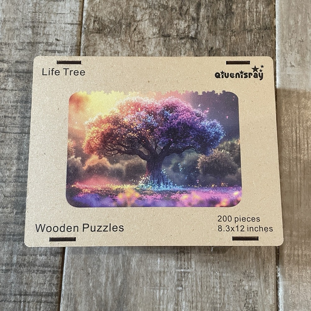Tree of Life Wooden Jigsaw Puzzle - 200‎ Pieces - Rainbow 8.3 X 12 Inches